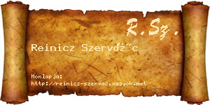 Reinicz Szervác névjegykártya
